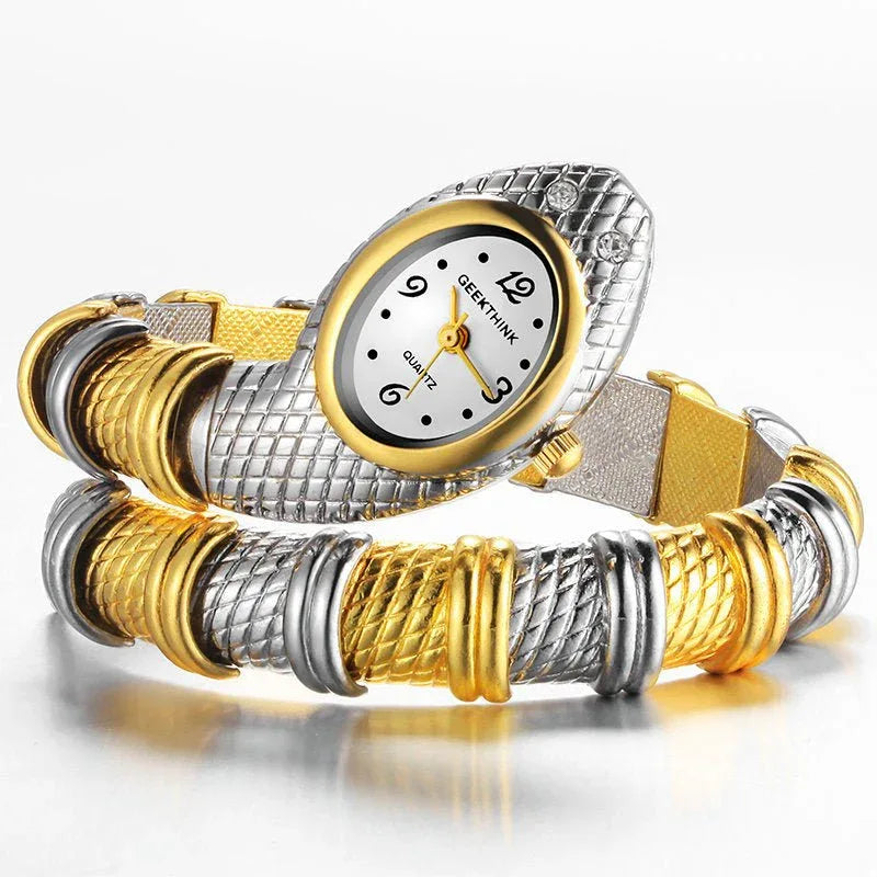 Damen Schlangen-Armbanduhr